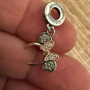 Pandora Silver and Gold Minnie Mouse Earrings